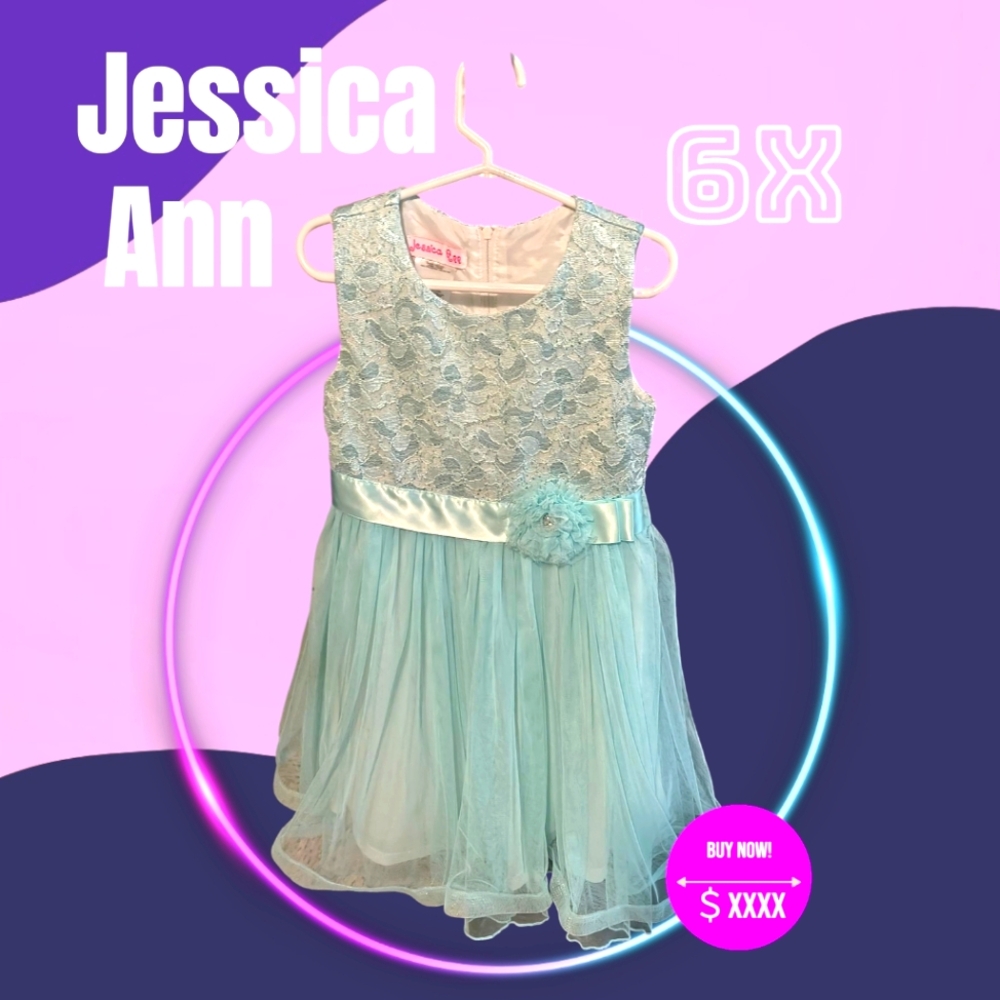 Aqua Lace Formal Dress